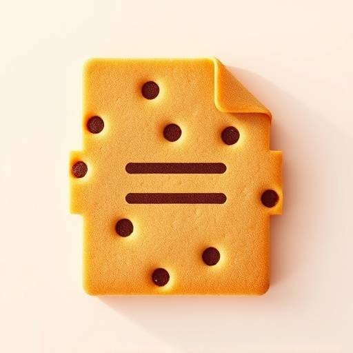 Icono de una cookie, representando un archivo de texto.